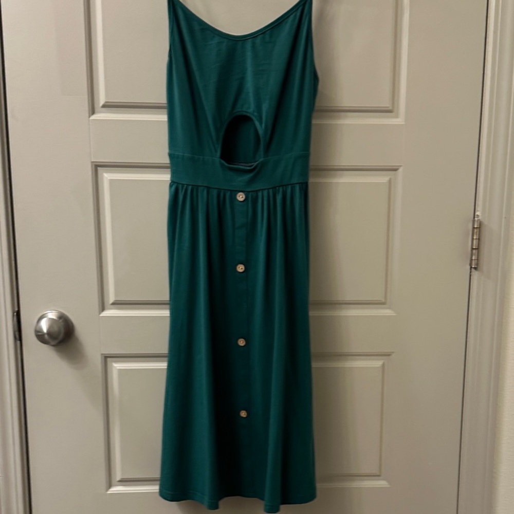 ePretty Teal Button-Down Midi Dress